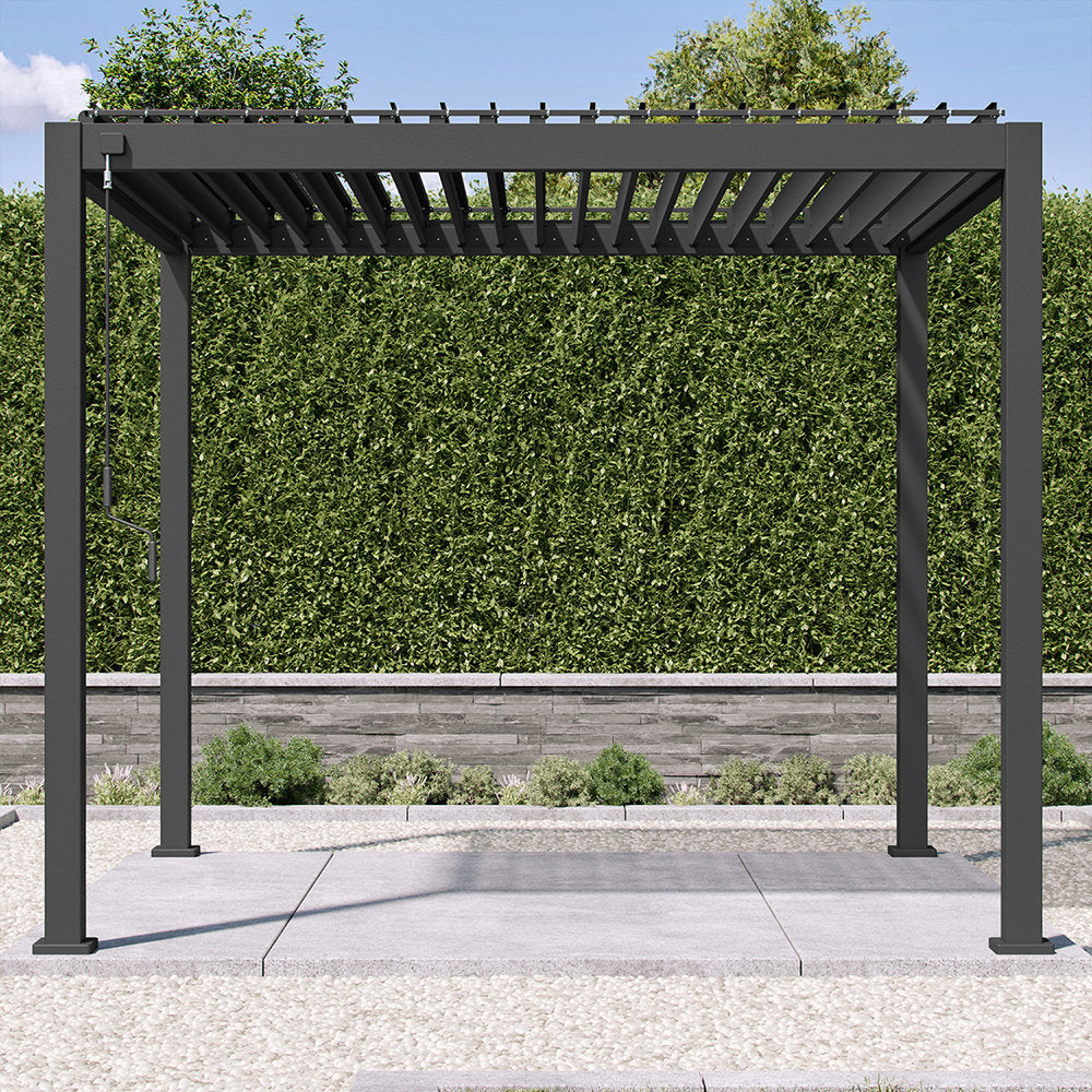 111S Aluminum Pergola with Steel Adjustable Louvered Roof