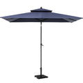 59'' X 106'' Rectangular Market Umbrella, Weighted Base with Wheels Include